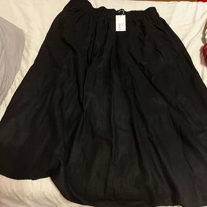 Women's Smocked Waist Mid-Rise A-Line Skirt - A New Day™ Black XXL